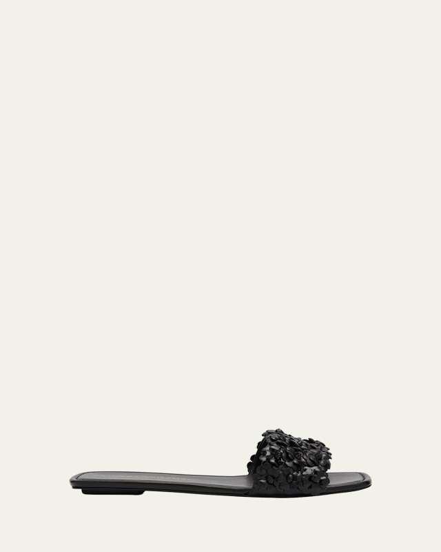 Meadow Flower Leather Slides